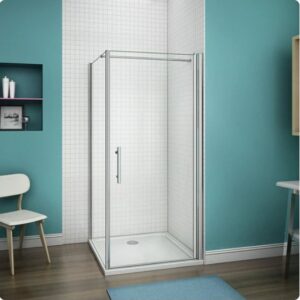 Pivot Frameless Shower Enclosure Door side panel Tray
