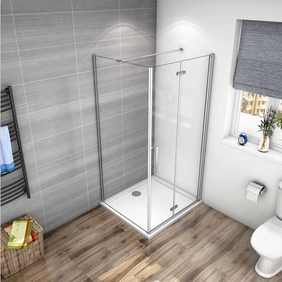 Bi fold Shower Enclosure Pivot Shower Door Side Panel Tray